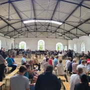 Foto: Gottesdienst beim Eseltreffen in Bad Honnef 2025.