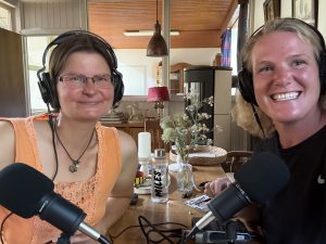 Foto: Kerstin Nußbaum im Podcast mit Laura Solzbacher fürs BHZ Magazin