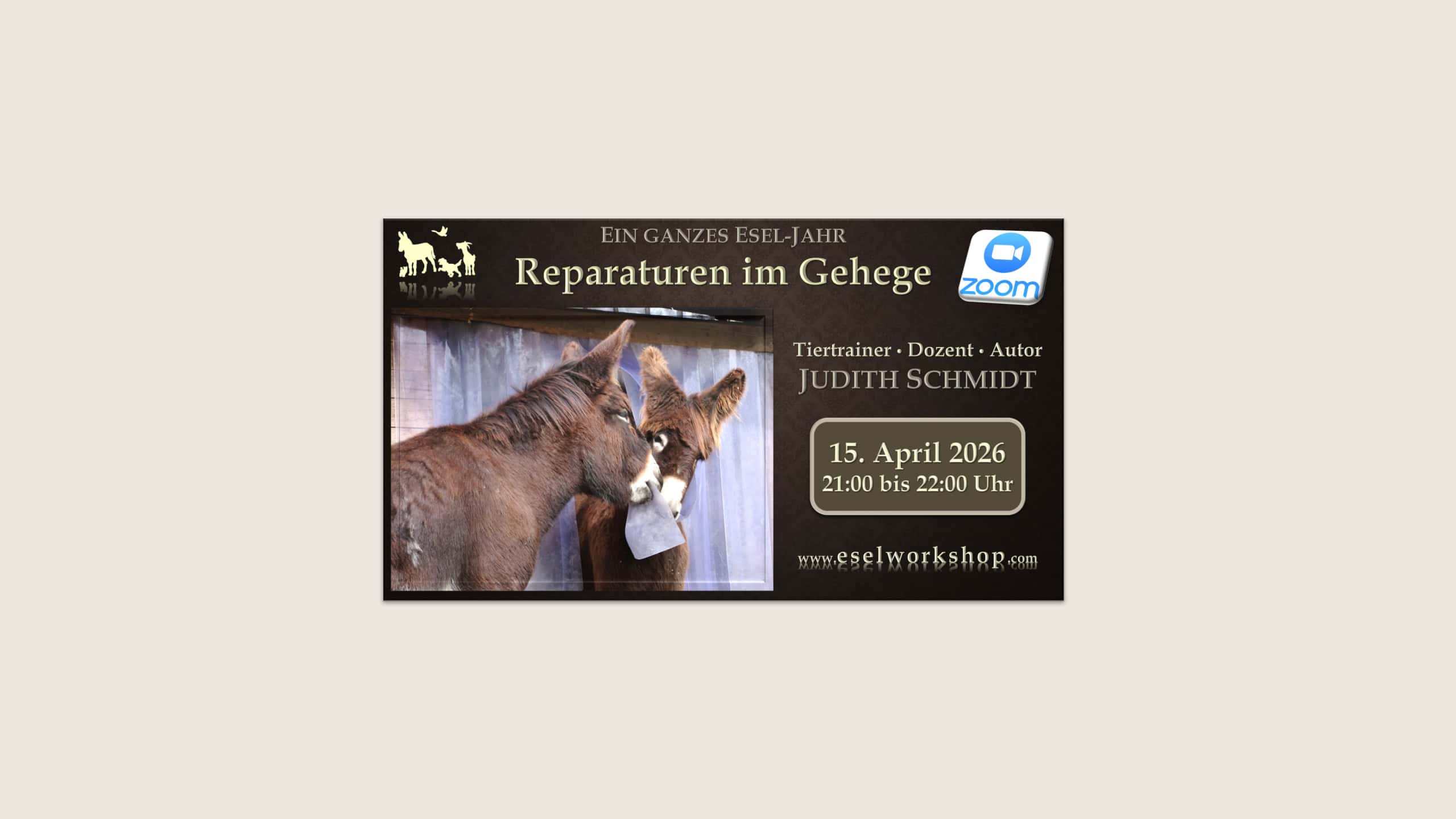 Webinar: Ein ganzes Esel-Jahr | Reparaturen im Gehege