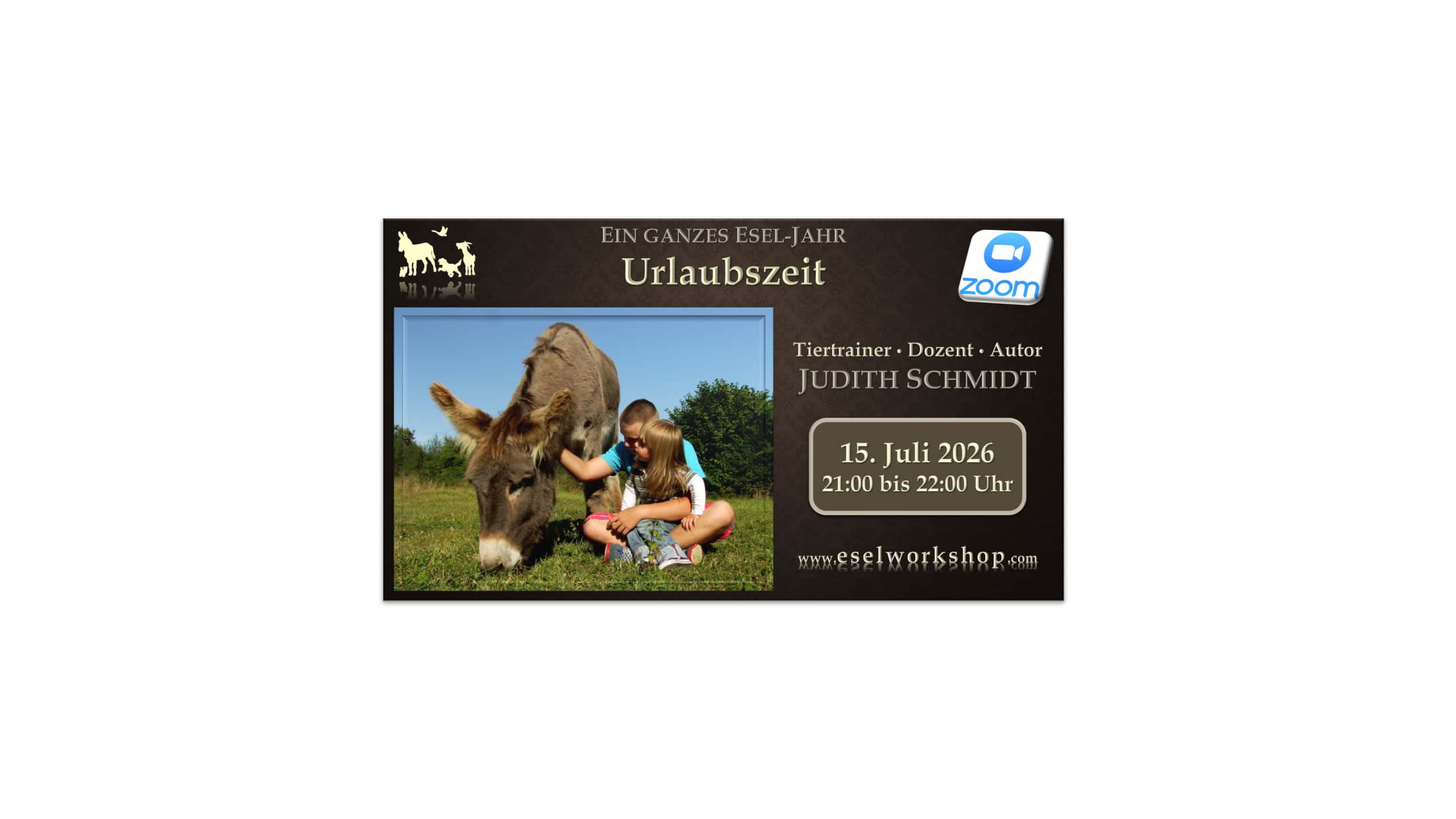 Webinar: Ein ganzes Esel-Jahr | Urlaubszeit