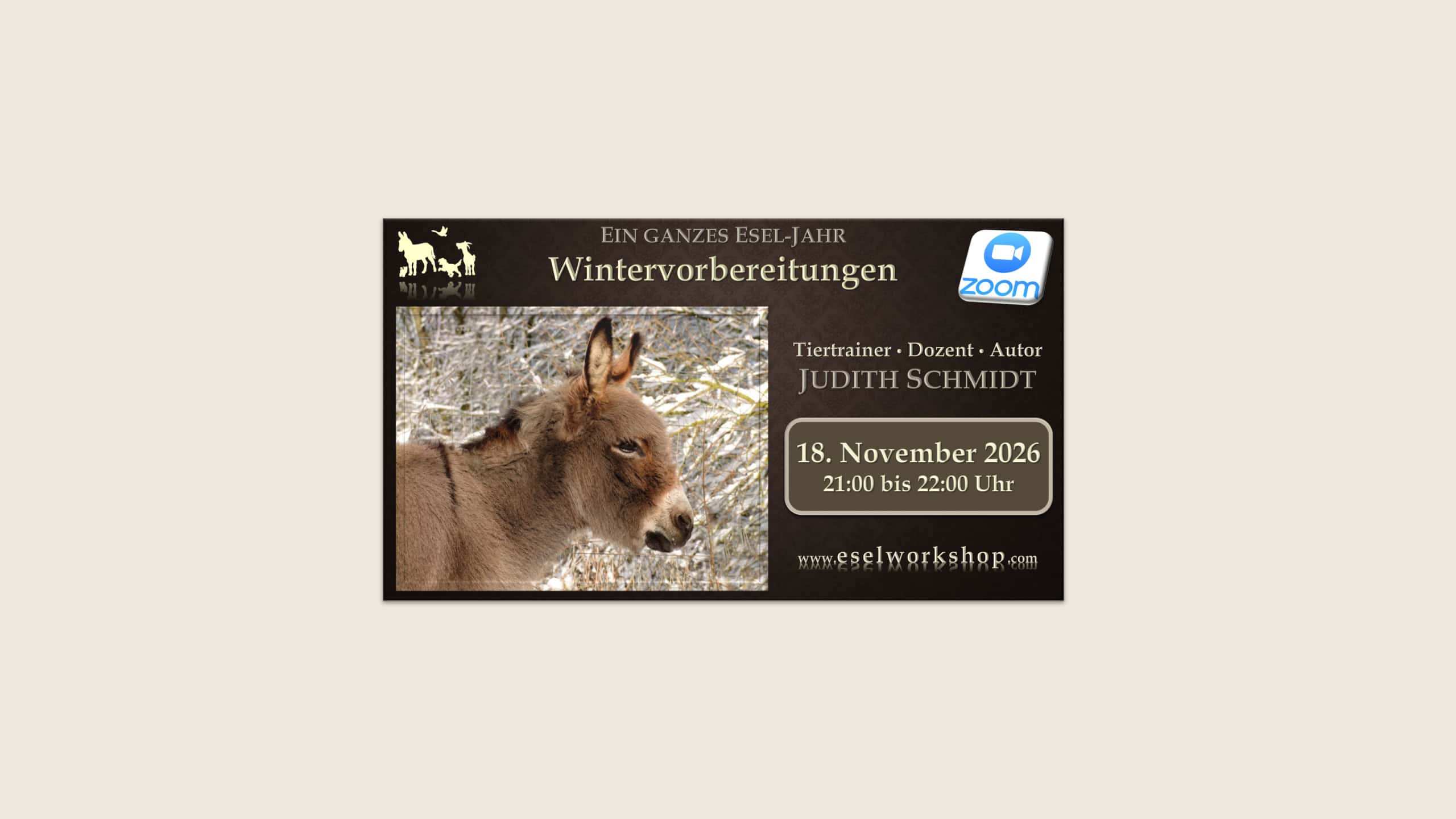 Webinar: Ein ganzes Esel-Jahr | Wintervorbereitungen