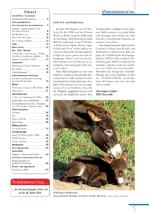 Foto: Inhaltsverzeichnis, Seite 3, Esel-Post 152, Stand: März 2026