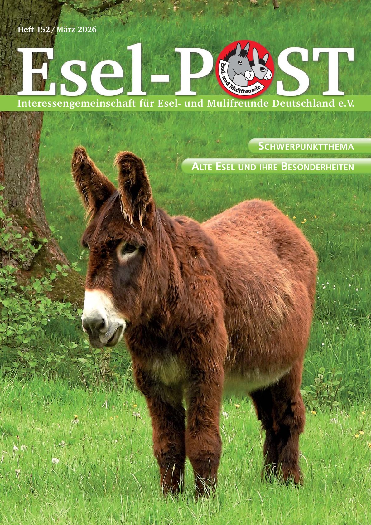 Foto: Titelseite der Esel-Post 152, Stand: März 2026