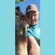 Foto: Bernd Seifried mit Esel, 495 x 400 Pixel