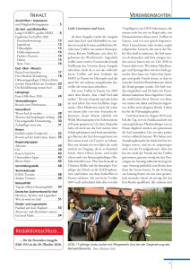 Esel-Post 154, September 2026, Seite 3, Inhaltsverzeichnis